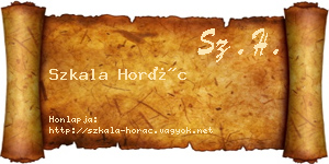 Szkala Horác névjegykártya